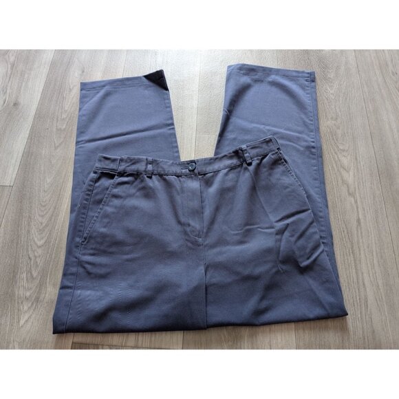 L.L. Bean Womens Classic Fit Chino Pants Size 10 Regular Navy Blue Cotton Blend - Picture 1 of 5